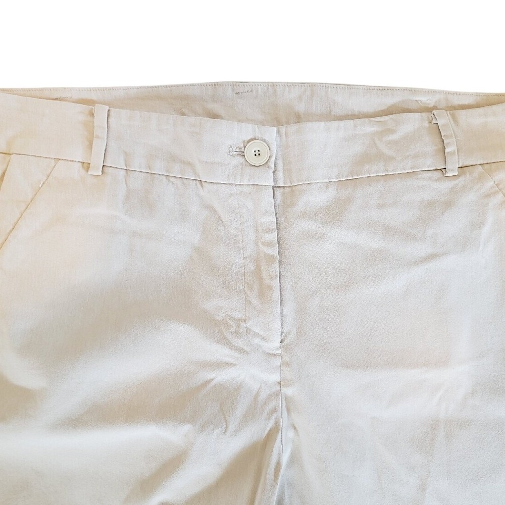 Lane Bryant Tan Khaki Wide Leg Trousers Pants 24 Short Beige Rayon Blend Stretch - Picture 8 of 12